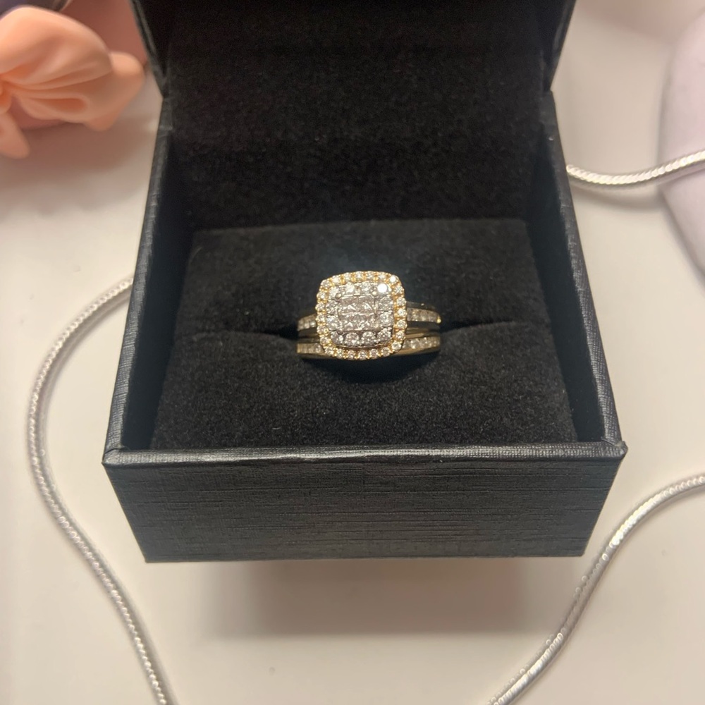 Princess Cut Diamond Ring Set